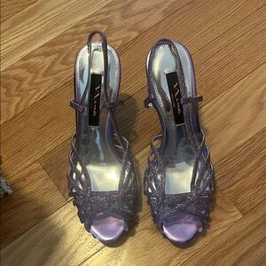 Purple Strappy Women's Shoes